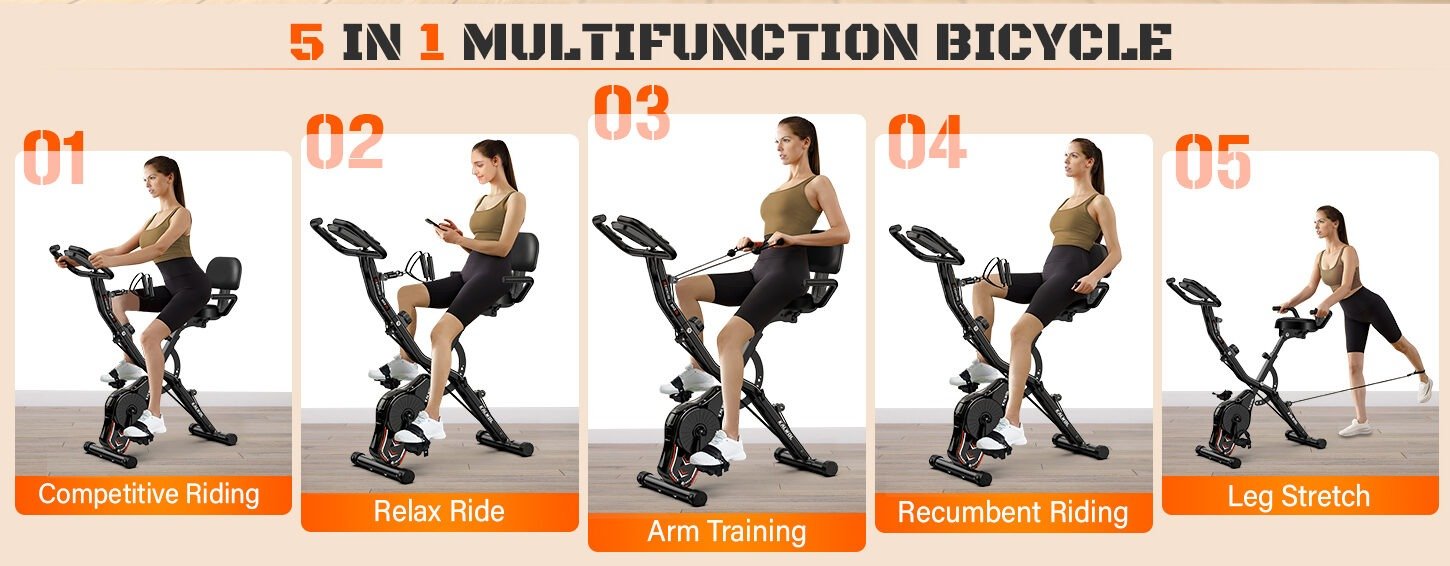 KALWOL 5-in-1 Folding Exercise Bike Review: A Versatile Indoor Cycling Solution